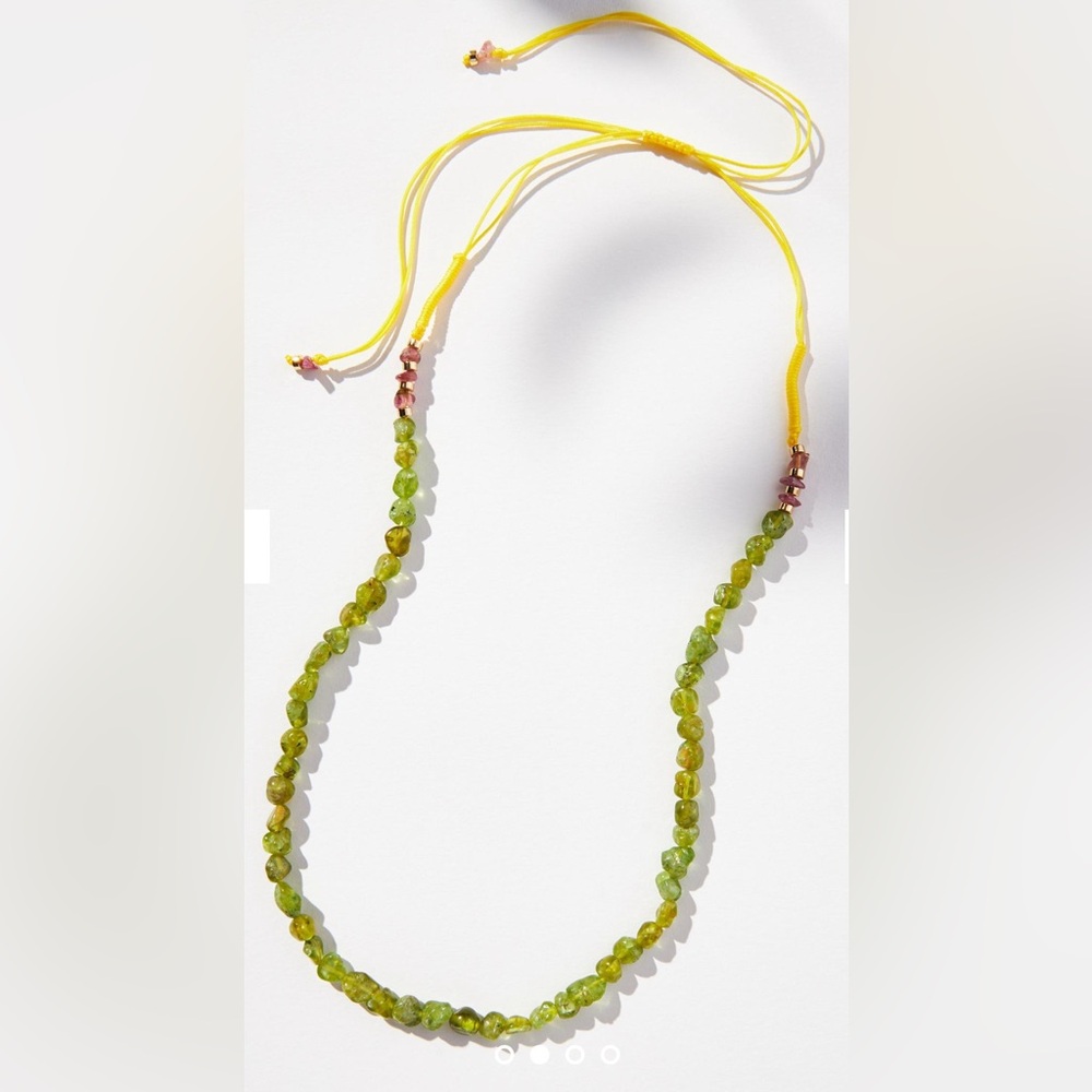 Beaded Friendship Necklace with Semi-Precious Stones